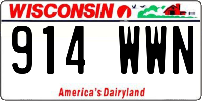 WI license plate 914WWN
