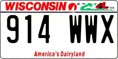 WI license plate 914WWX