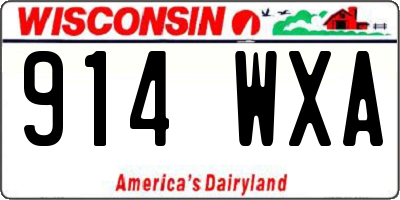WI license plate 914WXA
