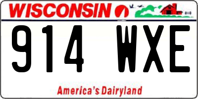 WI license plate 914WXE