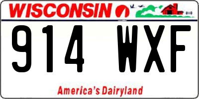 WI license plate 914WXF