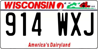 WI license plate 914WXJ
