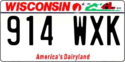 WI license plate 914WXK