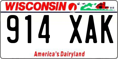 WI license plate 914XAK