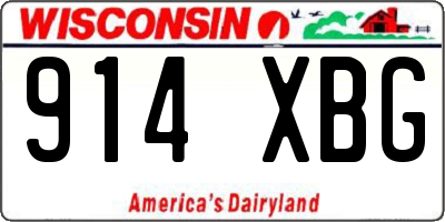 WI license plate 914XBG