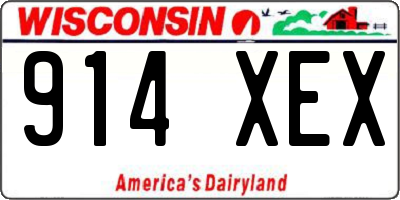 WI license plate 914XEX