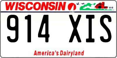 WI license plate 914XIS