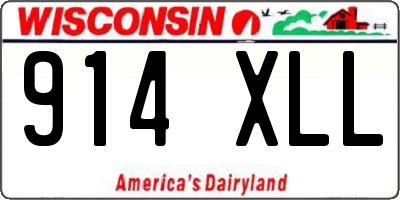 WI license plate 914XLL