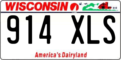 WI license plate 914XLS