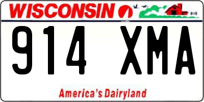 WI license plate 914XMA