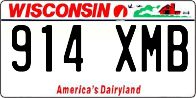 WI license plate 914XMB