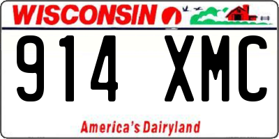 WI license plate 914XMC
