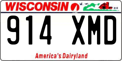 WI license plate 914XMD