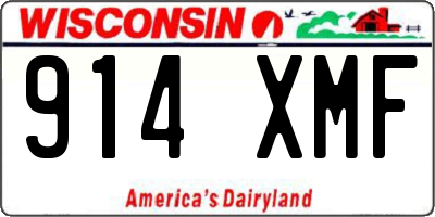 WI license plate 914XMF
