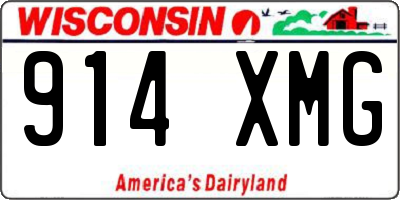 WI license plate 914XMG