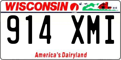 WI license plate 914XMI