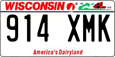 WI license plate 914XMK