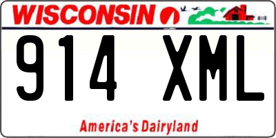 WI license plate 914XML