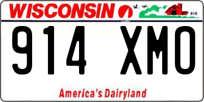 WI license plate 914XMO