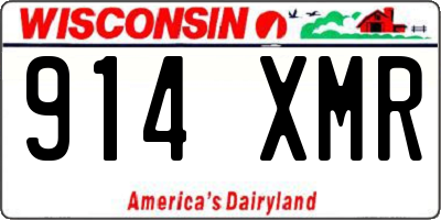 WI license plate 914XMR