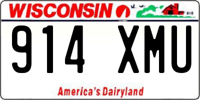 WI license plate 914XMU