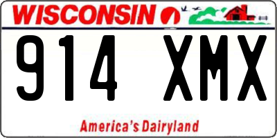 WI license plate 914XMX