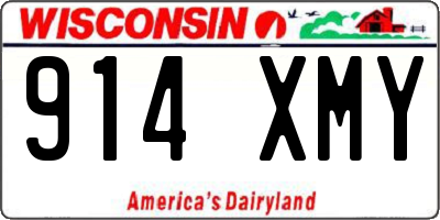 WI license plate 914XMY