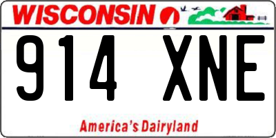 WI license plate 914XNE