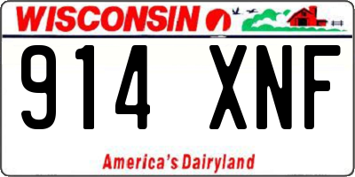 WI license plate 914XNF
