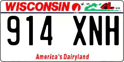 WI license plate 914XNH