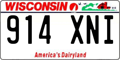 WI license plate 914XNI