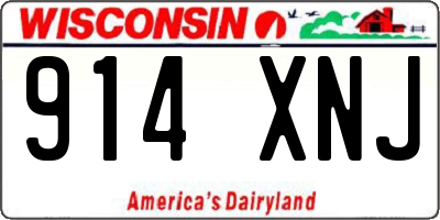 WI license plate 914XNJ
