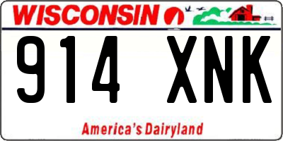 WI license plate 914XNK