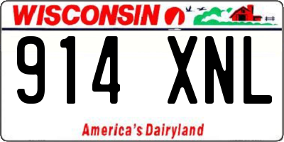 WI license plate 914XNL