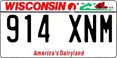 WI license plate 914XNM