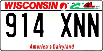 WI license plate 914XNN