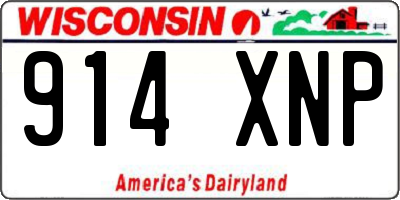 WI license plate 914XNP