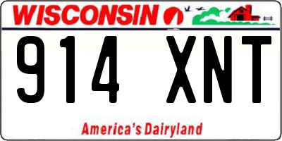 WI license plate 914XNT