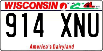 WI license plate 914XNU