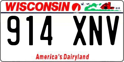 WI license plate 914XNV
