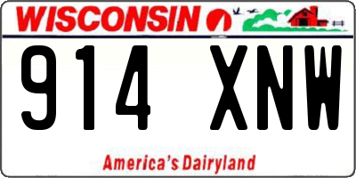 WI license plate 914XNW