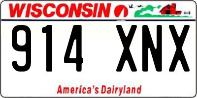 WI license plate 914XNX