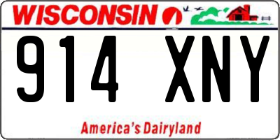 WI license plate 914XNY
