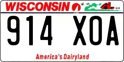 WI license plate 914XOA