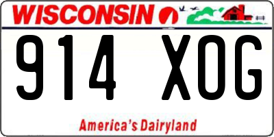 WI license plate 914XOG