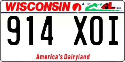 WI license plate 914XOI