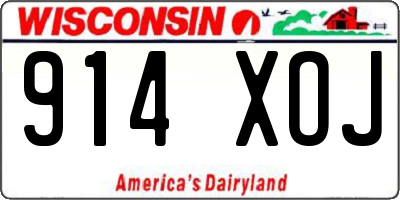 WI license plate 914XOJ