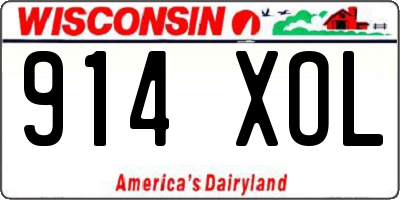 WI license plate 914XOL