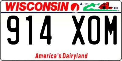 WI license plate 914XOM