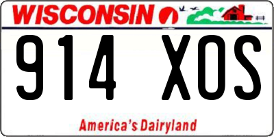 WI license plate 914XOS